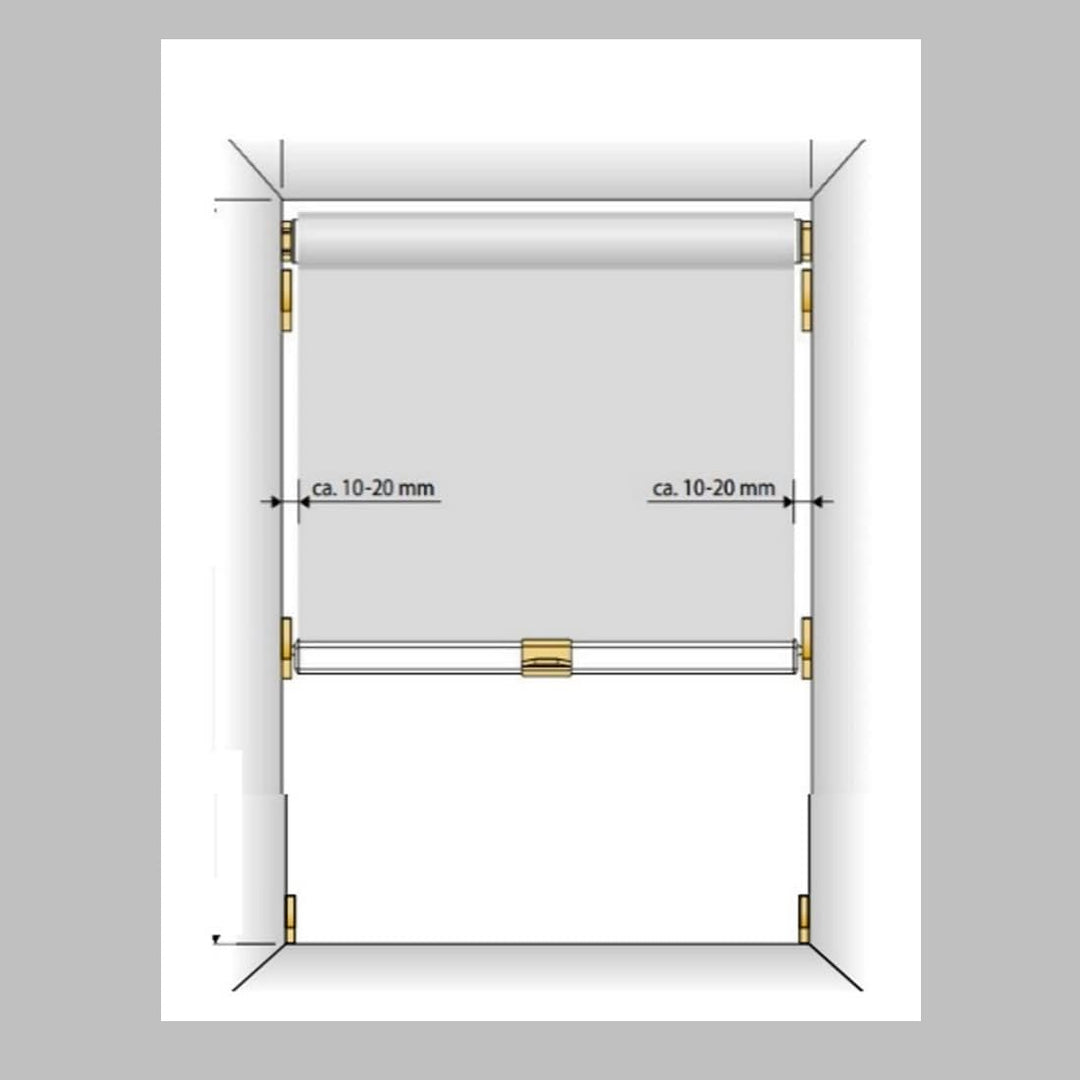 Thermo-Verdunkelungs-Rollo für BRAAS/Delta Atelier BA/DA, Baujahr 1991-2000 GELB 142.23 (70/140 Glas