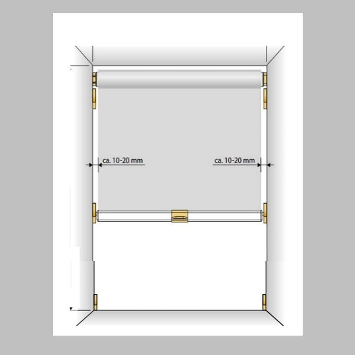 Thermo-Verdunkelungs-Rollo für BRAAS/Delta Atelier BA/DA, Baujahr 1991-2000 GELB 142.23 (70/140 Glas