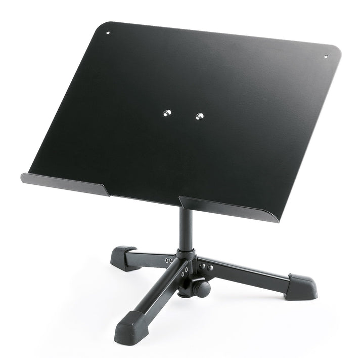 K&M 12140 Universal-Tischstativ Schwarz aus Stahl und Aluminium - mit Dreifuss zusammenlegbar