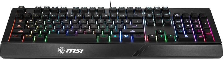 MSI Vigor GK20 DE Gaming Tastatur (kabelgebunden, Membrane Switch, QWERTZ Layout, schwarz, ) ohne Ma