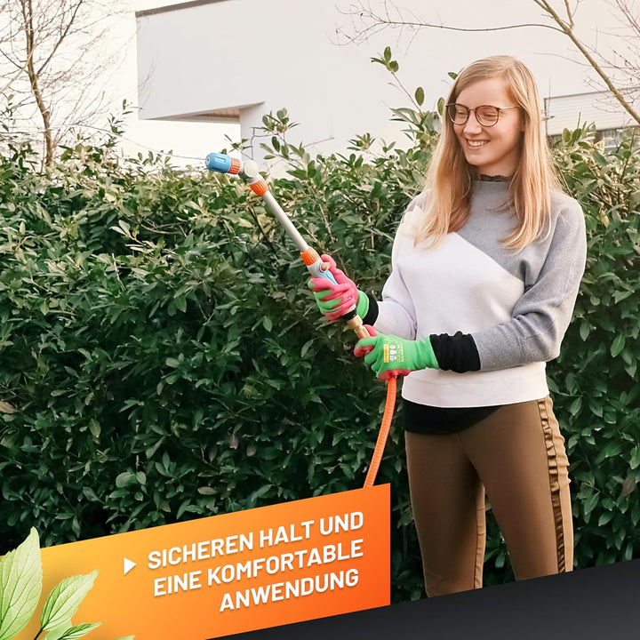 GRÜNTEK Giessstab Wasserlanze Reinigungs-Stab Gartenbrause für Gartenbewässerung, KFZ- und Fahrradre