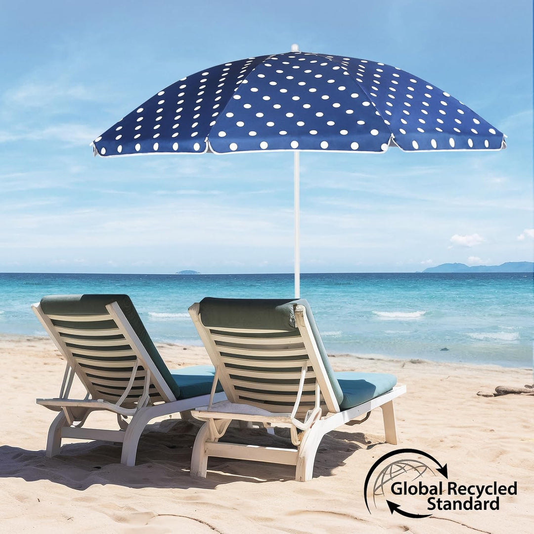 Sekey 160 cm Sonnenschirm Strand mit Schutzhülle für Balkon Garten & Terrasse Neigungswinkel und Höh