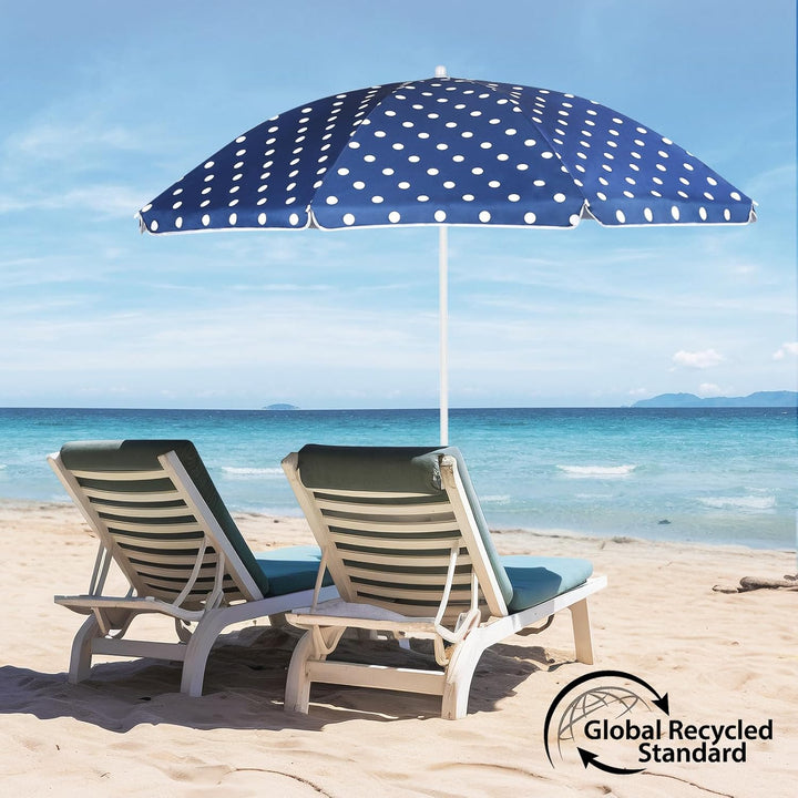 Sekey 160 cm Sonnenschirm Strand mit Schutzhülle für Balkon Garten & Terrasse Neigungswinkel und Höh