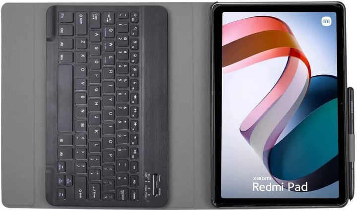 YHFZR Tastatur Hülle for Xiaomi Redmi Pad 10.61 Zoll, (QWERTY Layout), Ultradünn Flip Entfernbar Dra