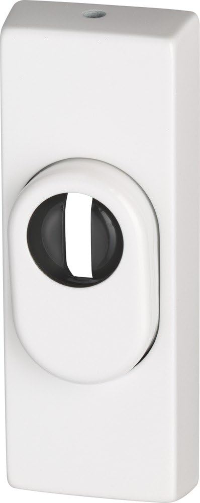 ABUS Tür-Schutzrosette RSZS316 mit Zylinderschutz für Metalltüren, weiss, 09409, Weiss