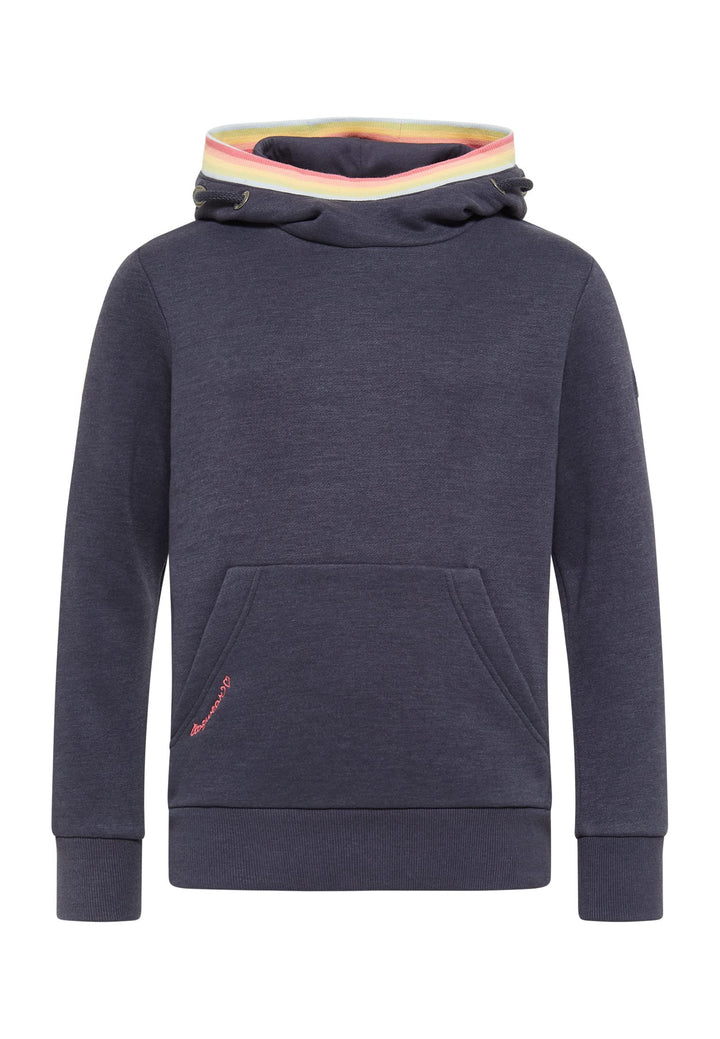 Ragwear Madlenka Mädchen Sweatshirt, Kapuzenpullover, Sweater, Pullover mit Regenbogen Kragen (DE/NL