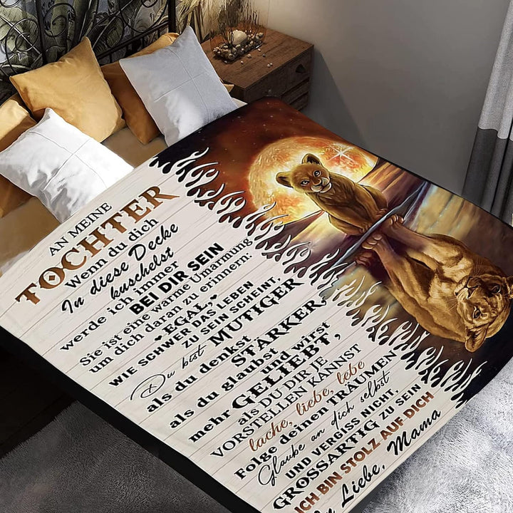TDDKFB Kuscheldecke Flauschige Personalisierte Decke Geschenke An Meine Tochter,Mutter Für Tochter L