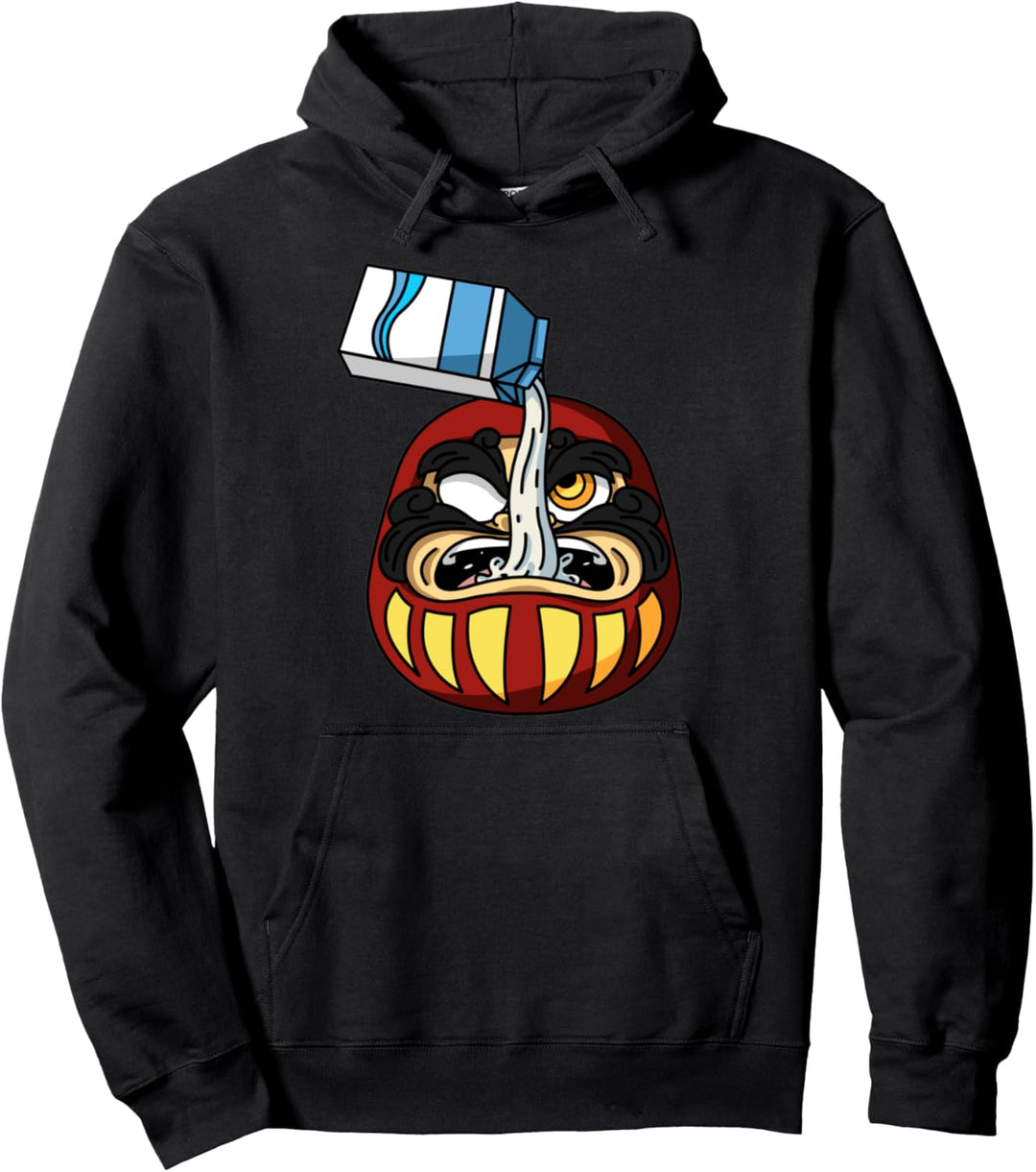 Japanisch Daruma Doll Drinking Milch Kawaii Otaku Pullover Hoodie