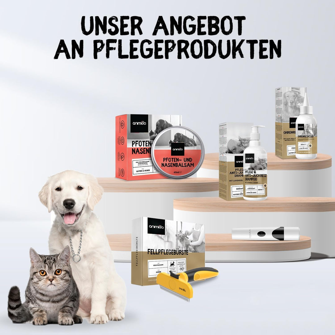 animigo Pflege & Anti-Juckreiz Shampoo - Für Haut, Fellpflege, Juckreiz - 500ml Hunde & Katzenshampo