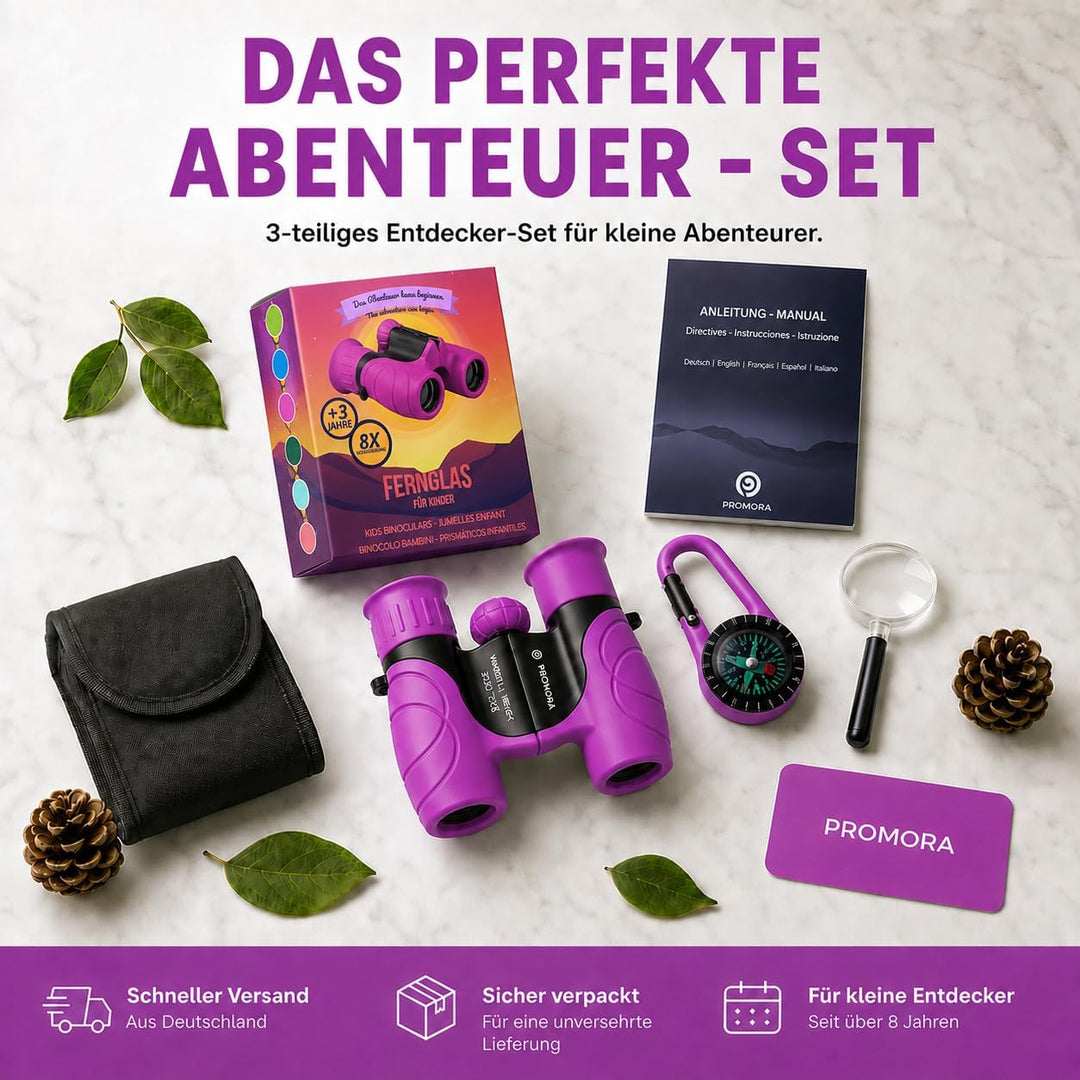 Fernglas für Kinder - Optimales Geschenk für kleine Jungen und Mädchen - Starke Vergrösserung 8X21 –