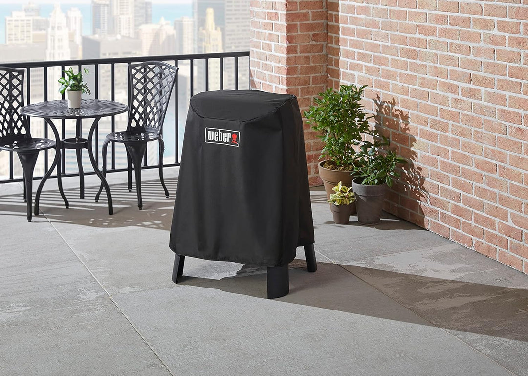 Weber Premium Grillabdeckung/Für Lumin Elektrogrill mit Stand, wasserdichtes UV-beständiges Material