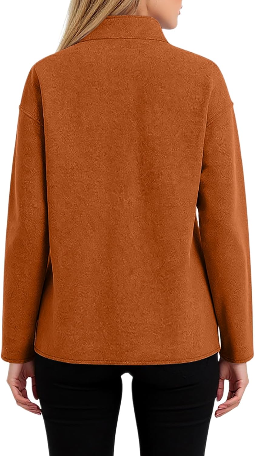 Ansenesna Wintermantel Damen Wolle Elegant Kurz Wollmantel Winter Warm Übergangsjacke Ohne Kapuze He