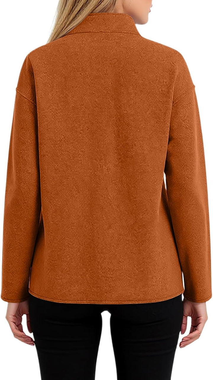 Ansenesna Wintermantel Damen Wolle Elegant Kurz Wollmantel Winter Warm Übergangsjacke Ohne Kapuze He