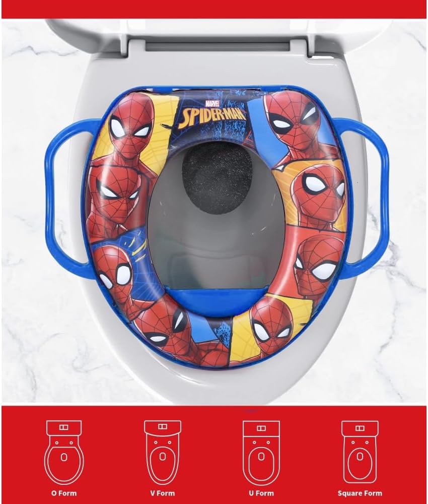Spiderman Marvel Universal-Toiletten-Adapter für Kinder mit Griffen Spiderman., Spiderman.