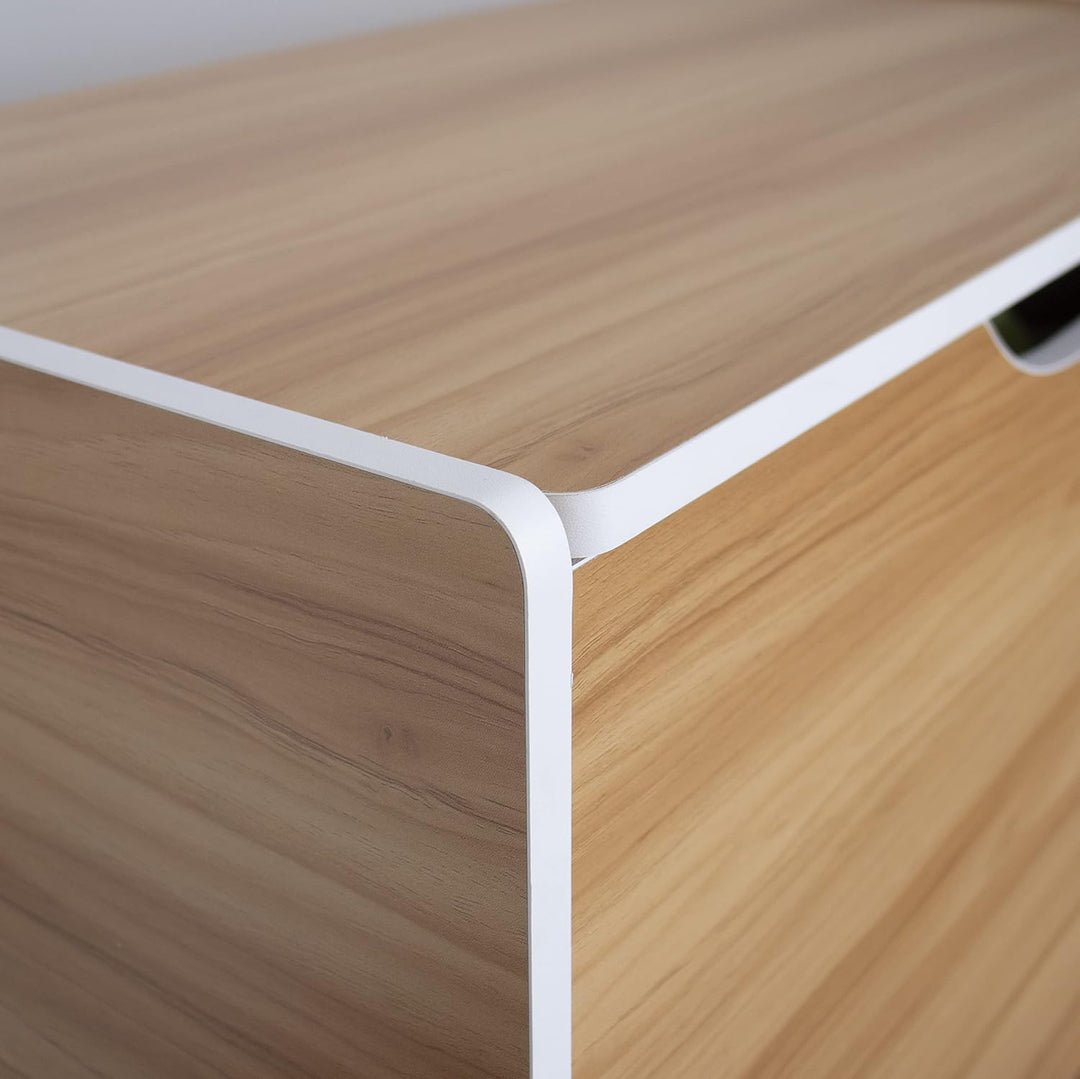 Humble Crew Journey Spielzeugkiste aus Holz mit Deckel, Spielzeugkiste für Kinder, ideal für Schlafz