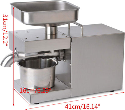 600W Ölpresse Elektrische, Walnüsse Erdnüsse Ölmühle, Kaltpresse & Heissprsse, Automatische Edelstah