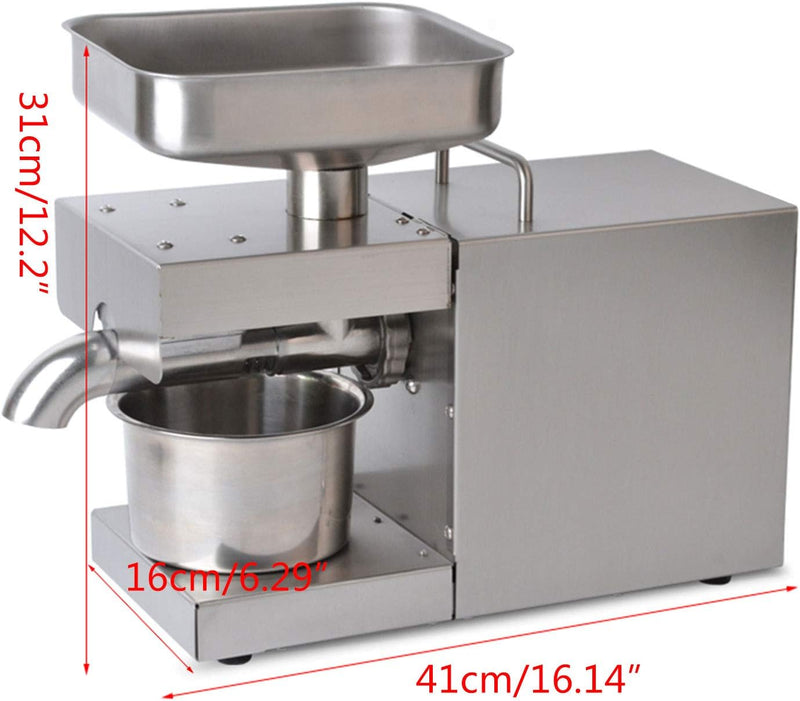 600W Ölpresse Elektrische, Walnüsse Erdnüsse Ölmühle, Kaltpresse & Heissprsse, Automatische Edelstah