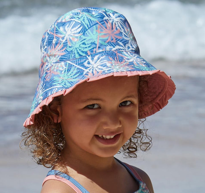Playshoes Mädchen Uv-schutz Sonnenhut Bademütze Kopfbedeckung 55 Palmen, 55 Palmen
