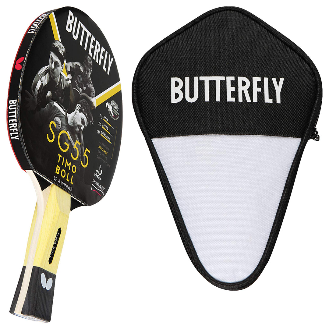 Butterfly® Timo Boll SG55 Tischtennisschläger | Tischtennis Racket Bat Hobby Training | geübte Freiz