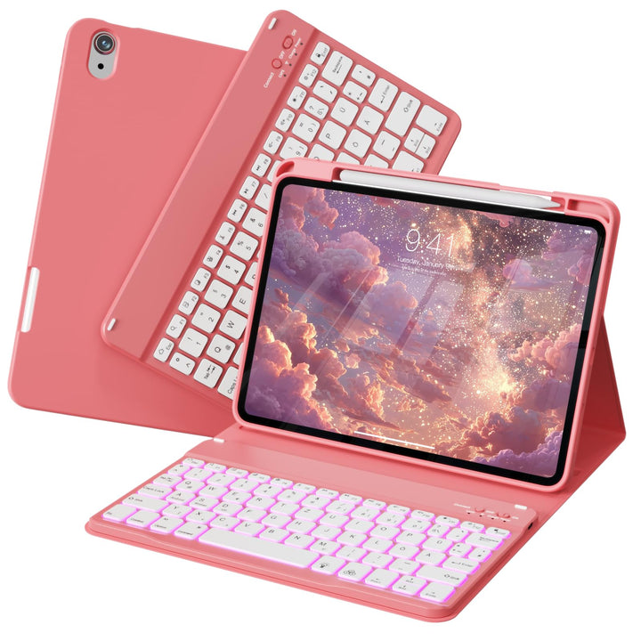Tastatur Hülle für iPad Air 11 Zoll 2026/2025/2024, iPad Air 10.9 Zoll 2022/2020 5./4. Gen, Magnetis