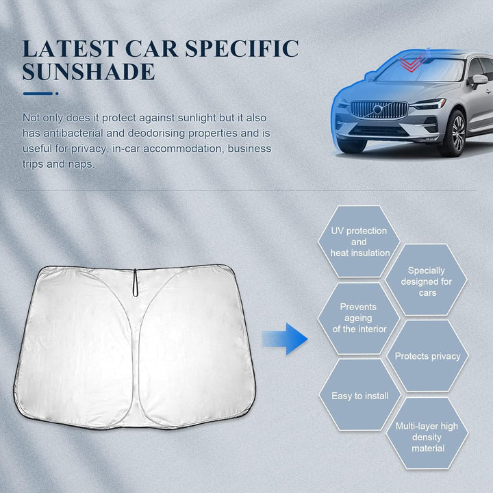 BIBIBO Volvo XC60 Abdeckung Auto Frontscheibe kompatibel mit Volvo XC60 SUV 2018-2022, Auto Sonnensc