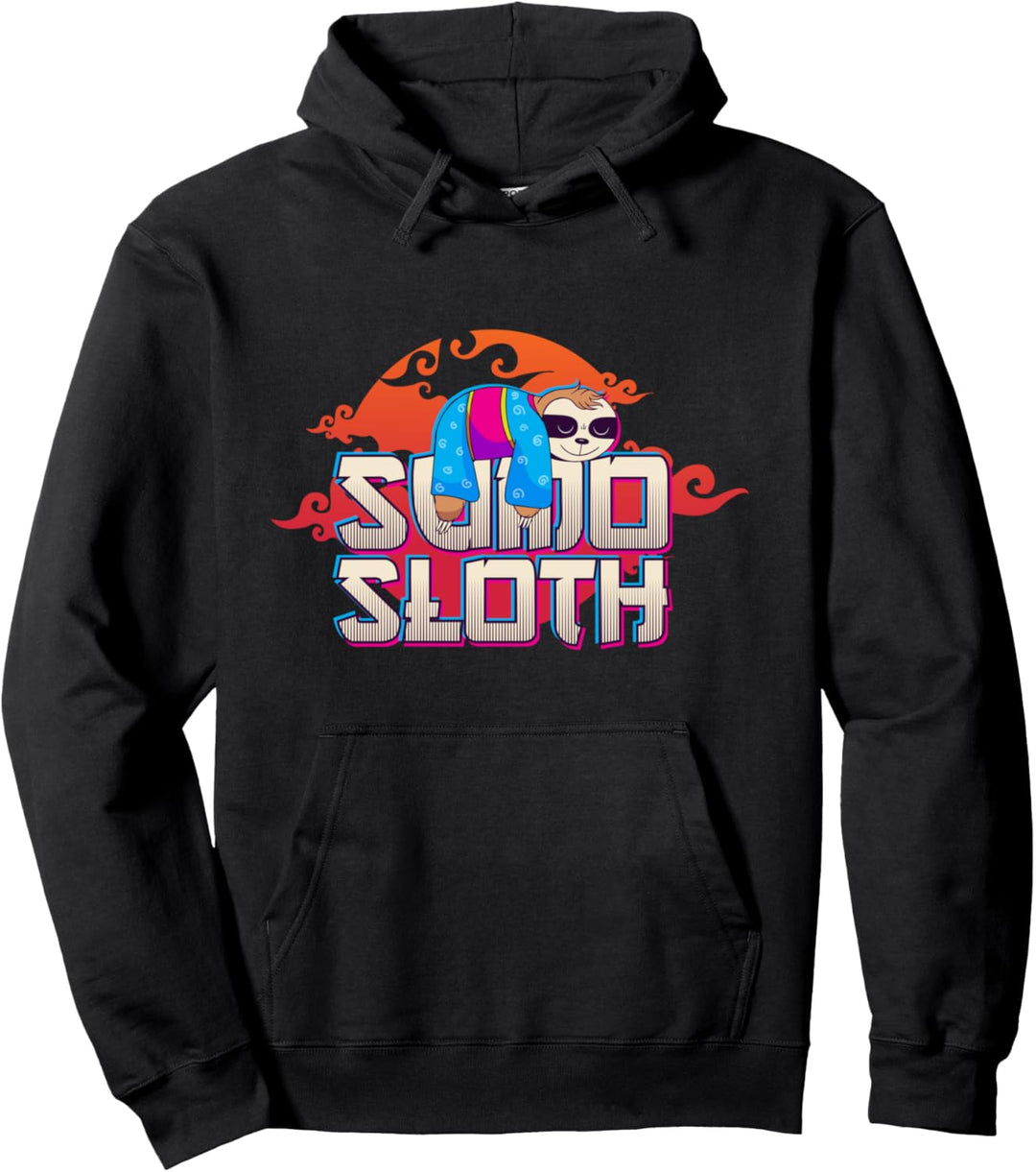 Sumo Sloth Faultier Japanisches Sumo Ringer Wrestler Pullover Hoodie