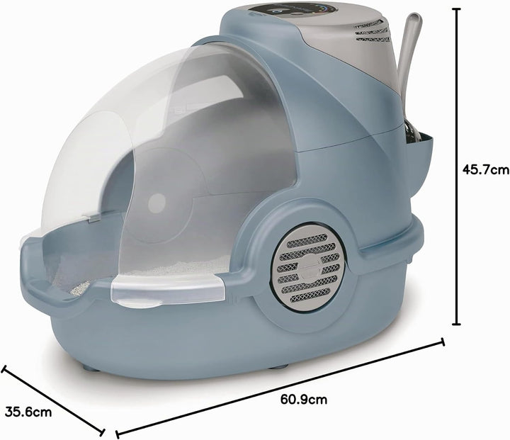 Oster Katzentoilette (mit elektr. Geruchsentferner, Katzenklo mit Ventilator, geringer Stromverbrauc