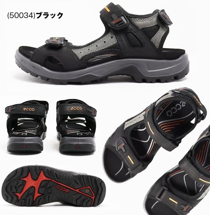 ECCO Herren OffroadSandalen 40 EU Schwarz, 40 EU Schwarz