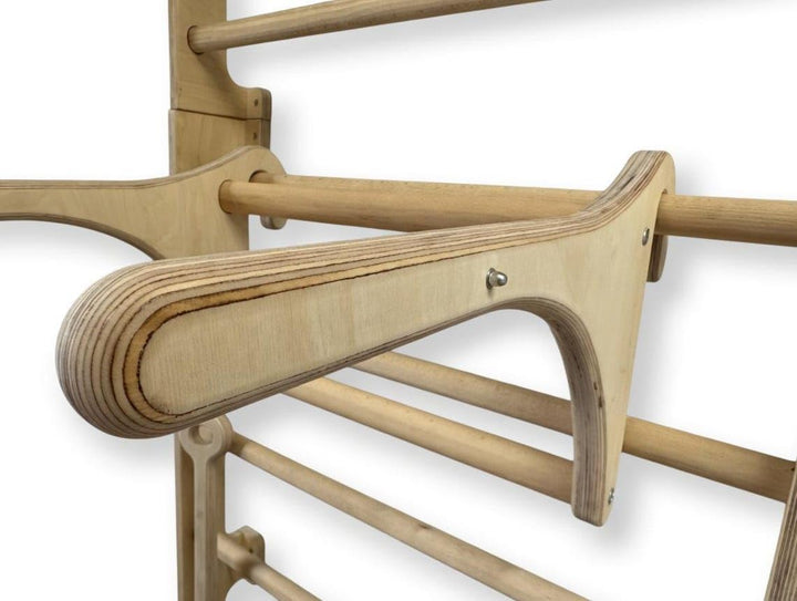 Dip-Stange – Abnehmbare Stange 94 cm – Trainingsstange aus Holz – Für die Turnwand – Breite 48 cm –