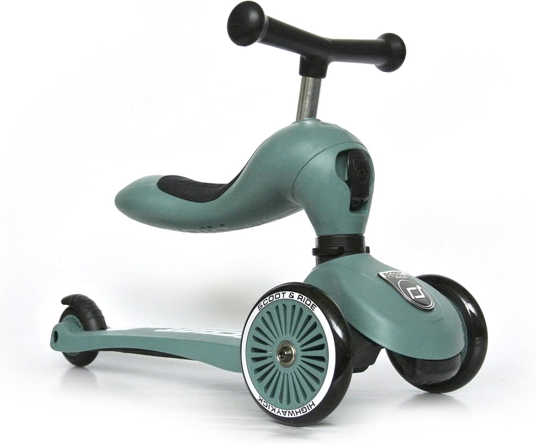 Scoot & Ride - Highwaykick 1 Children Adjustable Seated or Standing 2-in-1 Scooter Including Safety