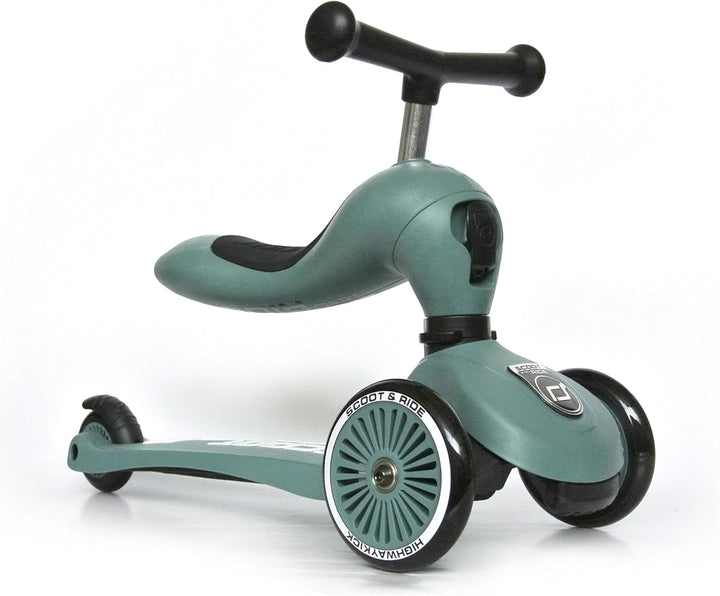 Scoot & Ride - Highwaykick 1 Children Adjustable Seated or Standing 2-in-1 Scooter Including Safety