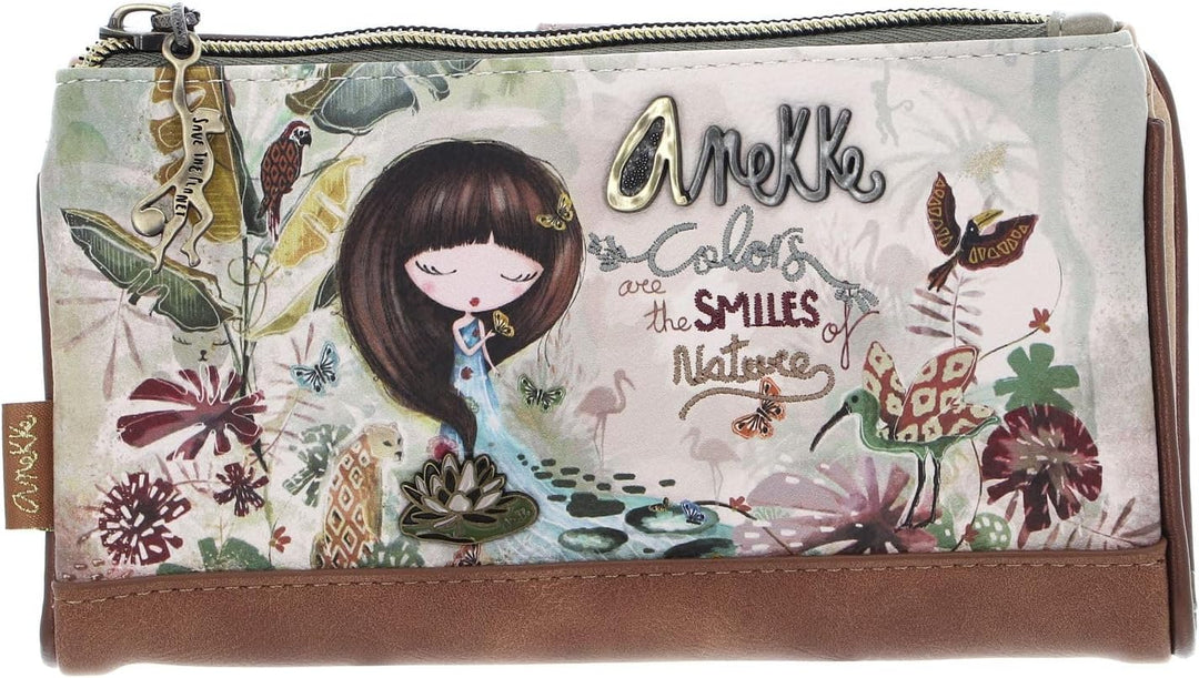 Anekke Weiche Brieftasche 36709-907 Mehrfarbig, 18 x 10 x 3, Damen WEIssE BRIEFSCHACHTEL, bunt, Einh