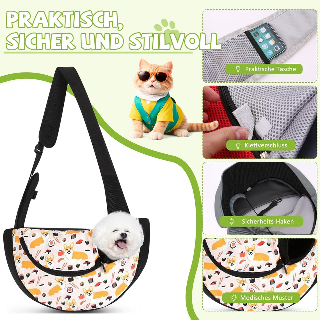 ALLSOPETS Katze Haustiertasche Tragbare Hunde Haustiere Tasche Reisen Haustier Schultertaschen Katze