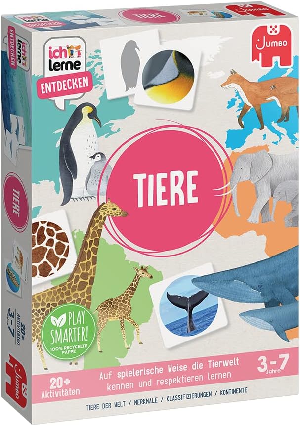 Jumbo - ich lerne Entdecken – Tiere – Lerne die Tierwelt kennen - Lernspiel für Kinder von 3 – 7 Jah