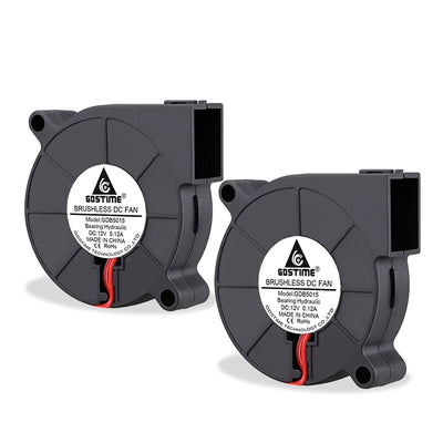 GDSTIME 5015 Gebläse Lüfter 50 x 15mm 12V Turbinen Turbo 50mm Kühlung Ventilator 4500 U/min 5CM Radi