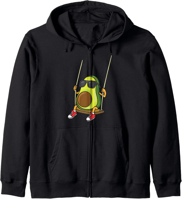 Coole Avocado auf einer Schaukel - Funny Kapuzenjacke