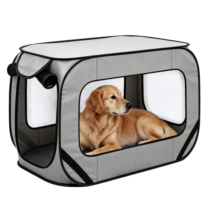 92×52×52cm Hundebox Faltbar,Hundetransportbox Faltbar,Faltbare Transportbox Für Hunde,Hundebox Auto