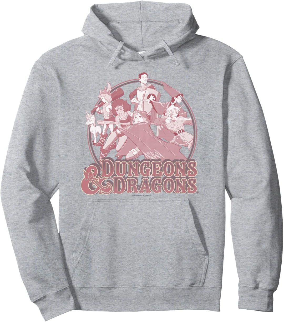 Dungeons & Dragons Pink Group Shot Badge Pullover Hoodie