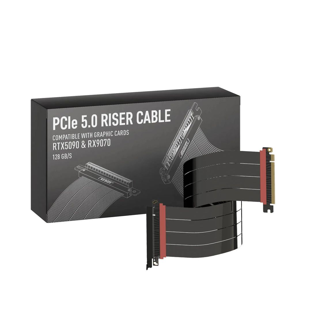 LINKUP - AVA5 PCIE 5.0 Riser-Kabel [50cm (Gesamtlänge 54cm)] RTX5090 RX9070 GPU Bereit | x16 128GB/s