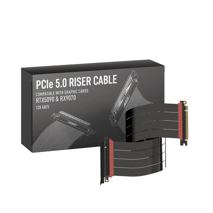 LINKUP - AVA5 PCIE 5.0 Riser-Kabel [50cm (Gesamtlänge 54cm)] RTX5090 RX9070 GPU Bereit | x16 128GB/s
