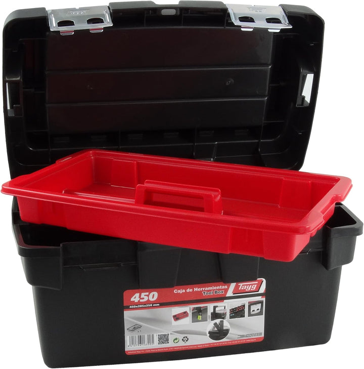 Tayg 4000871321 Werkzeugkasten aus Kunststoff Nr.35 Sortimentkoffer Nr. 35 mit 2 Einlagen und Box 58
