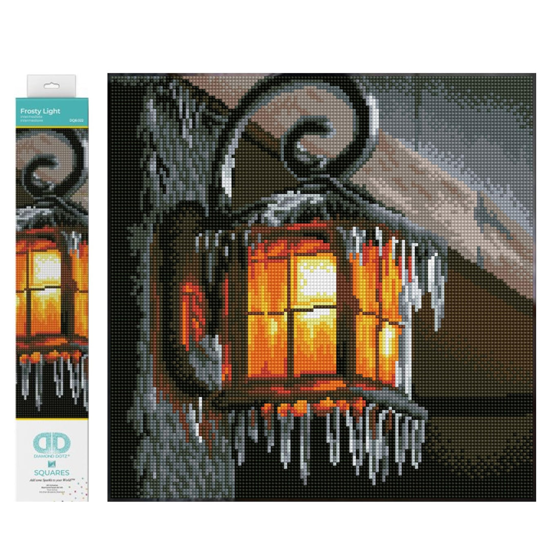 Diamond Dotz DQ8-022 Squares Frosty Light, ca. 34,5 x 34,5 cm gross, Diamond Painting, Malen mit Dia