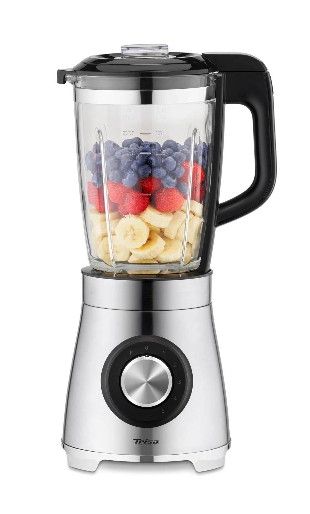 Trisa Vario Power Mix Standmixer 1000W – Hochleistungsmixer mit 1,75L Glasbehälter, 5 Geschwindigkei