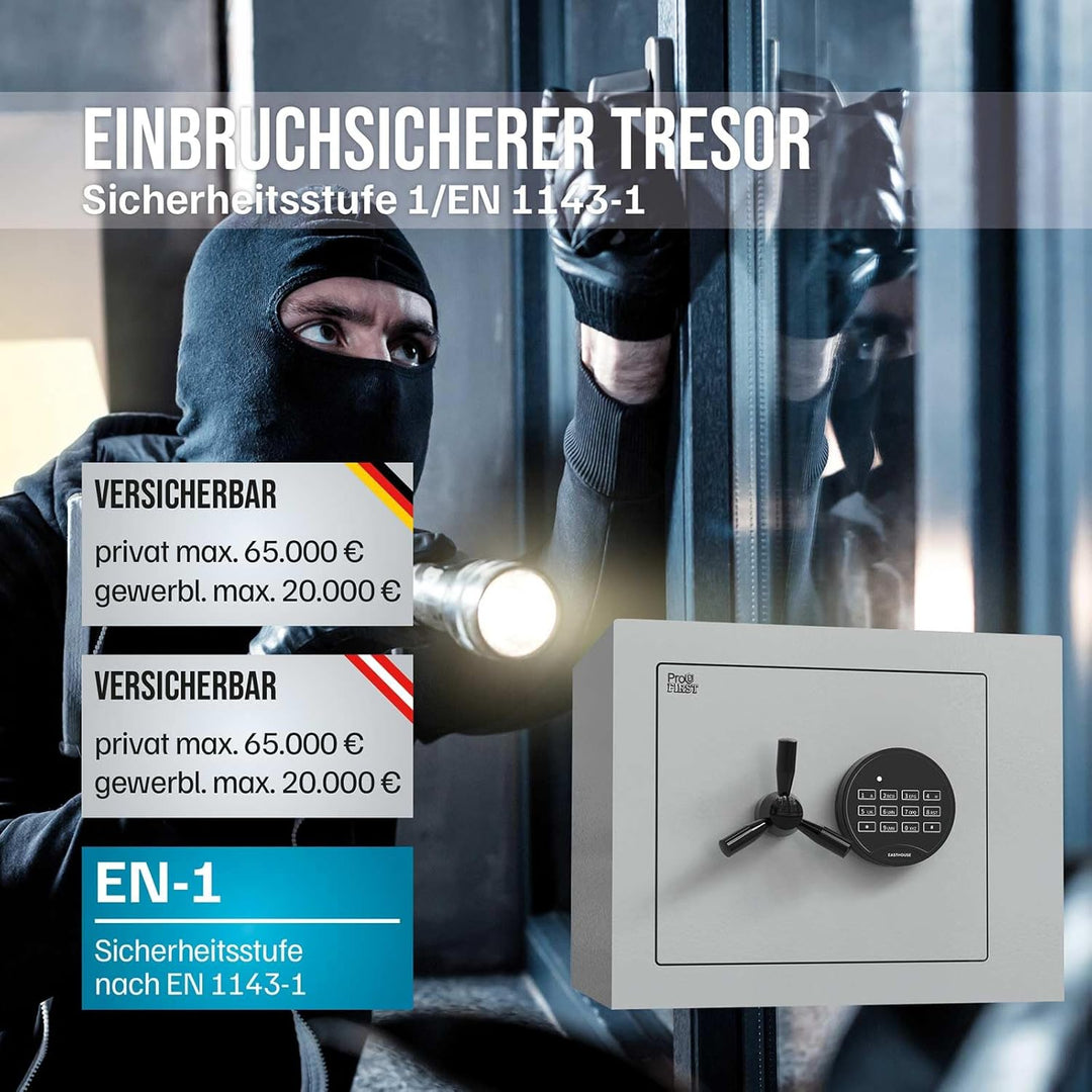 Profirst Wertschutzschrank Fortress 30 EN1 Elektronikschloss Notbestromung möglich Feuerfalz Stahl 1