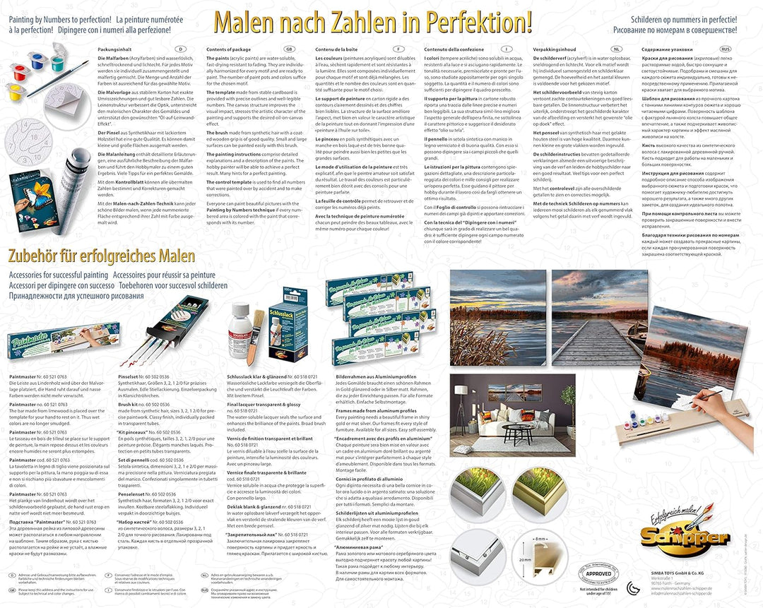 Schipper 609470754 Malen nach Zahlen, Sonnenaufgang am See - Bilder malen für Erwachsene, inklusive