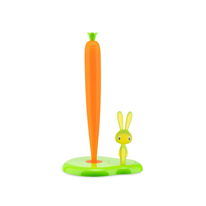 Alessi "BUNNY & CARROT" Küchenrollenhalter aus thermoplastischem Harz, grün, 20.2 x 16 x 34 cm, Grün