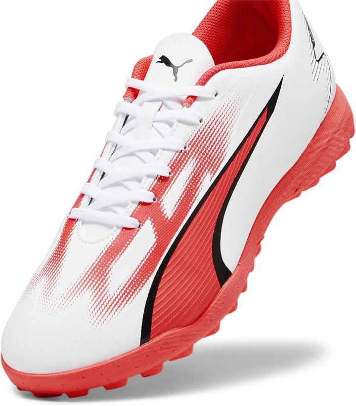 PUMA Herren Ultra Play Tt Fussballschuh, White Black Fire Orchid, 46 EU