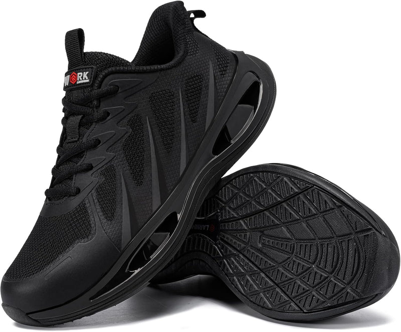 LARNMERN Sicherheitsschuhe Herren Arbeitsschuhe Leichte Stahlkappenschuhe Bequeme Antishock Atmungsa