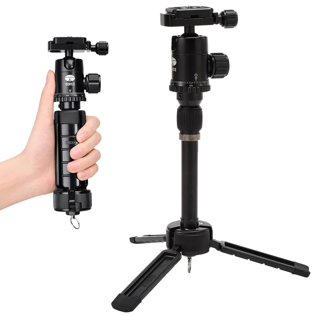 Sirui AM-35K Ministativ mit Kugelkopf und Mittelsäule, schwarz, Gross, Gross