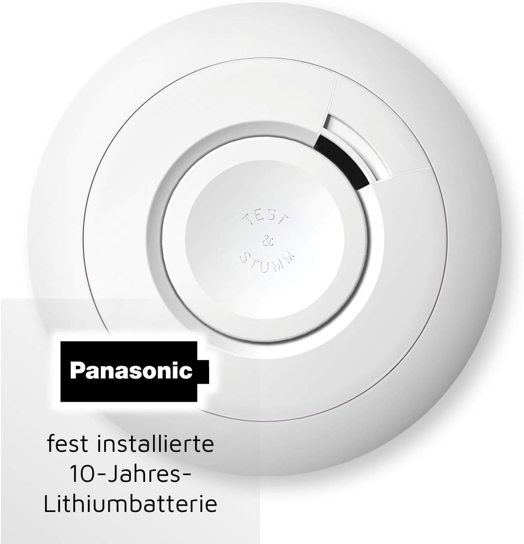 Ei Electronics Ei650 Rauchwarnmelder, Rauchmelder im 6er Set, Stand-alone-Gerät mit Batterie für 10
